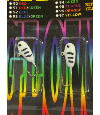 Caty Jigs CATY JIGS - FOOTBALL - SIZE 8 2PK WHITE GLOW (22-03-6)