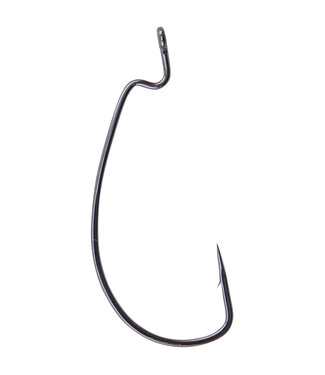 Gamakatsu GAMAKATSU SZ-2/0 EXTRA WIDE GAP BLACK WORM HOOK 5/PK (58412)