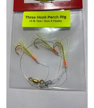 Caty Jigs CATY JIGS THREE HOOK PERCH RIG - CHARTREUSE KRYSTAL FLASH (PR-07-4)