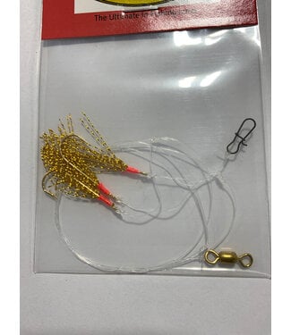 Caty Jigs CATY JIGS THREE HOOK PERCH RIG - GOLD KRYSTAL FLASH (PR-41-4)