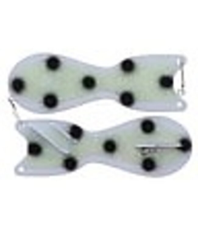 DREAMWEAVER LURE COMPANY DREAMWEAVER SPIN DOCTOR FLASHER 10" WHITE / CRUSH GLOW / BLACK DOTS (SD70035L-10)