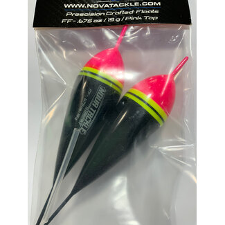 NOVA TACKLE COMPANY NOVA TACKLE FIXED FLOAT .675 oz / 19 g w/TUBING PINK TOP