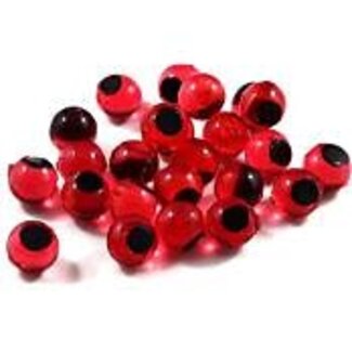 CLEARDRIFT CLEARDRIFT - SOFT BEADS - EMBRYO - 10MM - CHERRY RED/BLACK DOT - 24 PACK
