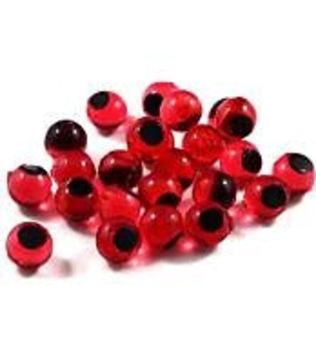 CLEARDRIFT CLEARDRIFT - SOFT BEADS - EMBRYO - 10MM - CHERRY RED/BLACK DOT - 24 PACK