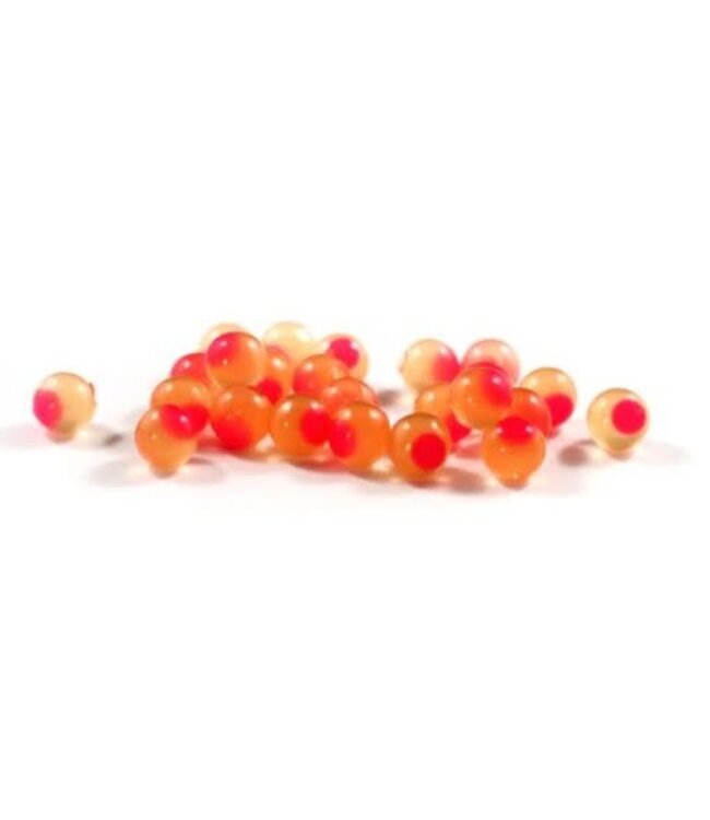 CLEARDRIFT CLEARDRIFT - SOFT BEADS - EMBRYO - 10MM - YELLOW MUSTARD/HOT PINK DOT - 24 PACK