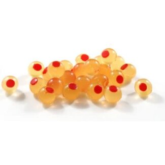 CLEARDRIFT CLEARDRIFT - SOFT BEADS - EMBRYO - 10MM - YELLOW MUSTARD/RED DOT - 24 PACK