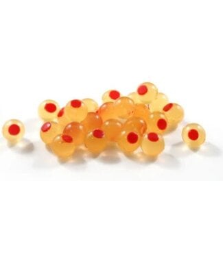 CLEARDRIFT CLEARDRIFT - SOFT BEADS - EMBRYO - 10MM - YELLOW MUSTARD/RED DOT - 24 PACK