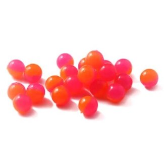 CLEARDRIFT CLEARDRIFT - SOFT BEADS - 50/50 - 10MM - HOT PINK/HOT ORANGE - 15 PACK