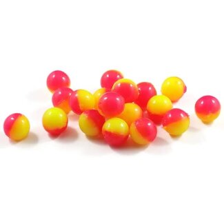 CLEARDRIFT CLEARDRIFT - SOFT BEADS - 50/50 - 10MM - GLOW HOT PINK/GLOW CHARTREUSE - 15 PACK