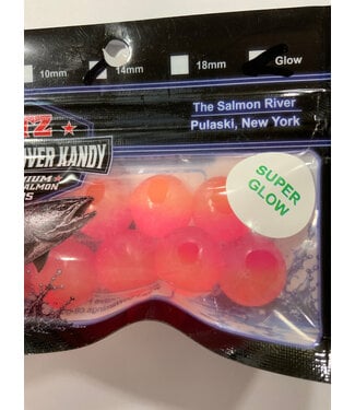 ITZ ITZ Salmon River Kandy 14mm Bead #17 Glow