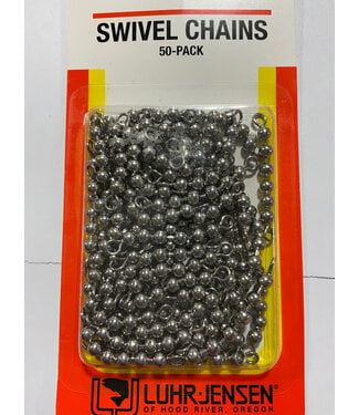 Luhr-Jensen 6 Bead Chain / 50 Pk  Stainless Steel