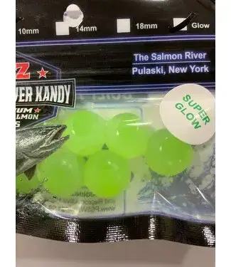 ITZ ITZ Salmon River Kandy 18mm Bead #14 Glow