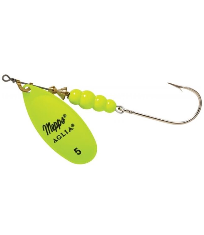 SHELDONS (MEPPS) MEPPS AGILA (SALMON RIVER LEGAL SINGLE) 1/2OZ HOT CHARTREUSE (B5PR HC)