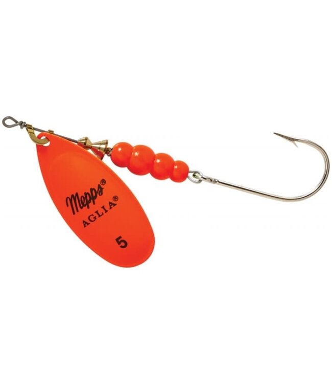 SHELDONS (MEPPS) MEPPS AGILA (SALMON RIVER LEGAL SINGLE) 1/2OZ HOT ORANGE (B5PR HO)