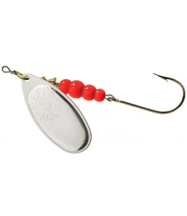 SHELDONS (MEPPS) MEPPS AGILA (SALMON RIVER LEGAL SINGLE) 1/2OZ ORANGE SILVER (TSB5PR O-S)