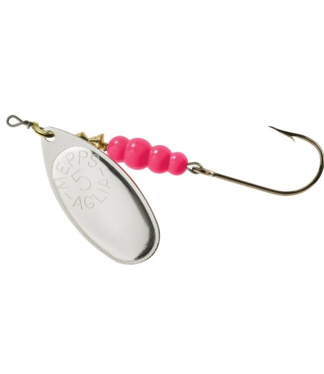SHELDONS (MEPPS) MEPPS AGILA (SALMON RIVER LEGAL SINGLE) 1/2OZ PINK SILVER (TSB5PR PK-S)