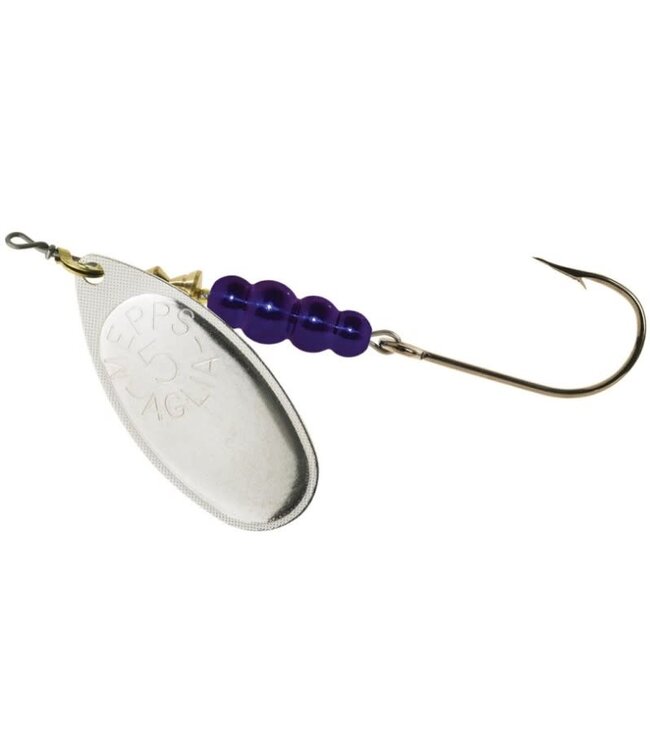 SHELDONS (MEPPS) MEPPS AGILA (SALMON RIVER LEGAL SINGLE) 1/2OZ PURPLE SILVER (TSB5PR PP-S)