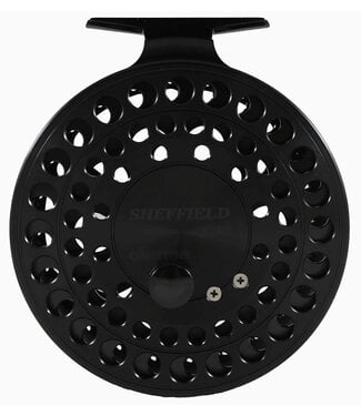 COMBO: BLACK SHEFFIELD S1002 REEL / RIVERSIDER FLOAT ROD 13' 4PC