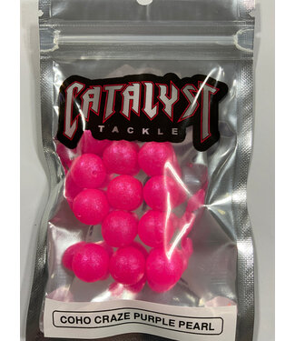 Catalyst Tackle LLC CATALYST BEADS - 12MM - 12PK - COHO CRAZE PURPLE PEARL