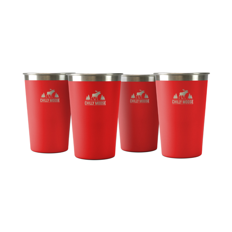 CHILLY MOOSE LONG BEACH TUMBLERS 4 PIECE SET