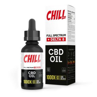 Chill Chill Plus Full Spectrum Delta-8 CBD Oil - 1000X