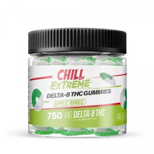 Chill Chill Plus Extreme Delta-8 THC Gummies - Apple Rings - 750MG