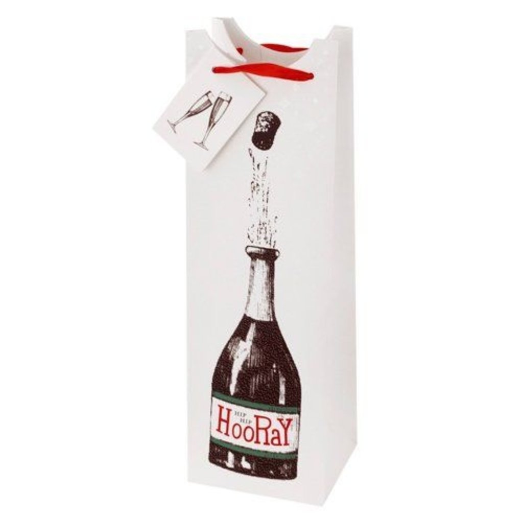 Cakewalk Hip Hip Hooray Single Bottle Wine Gift Bag