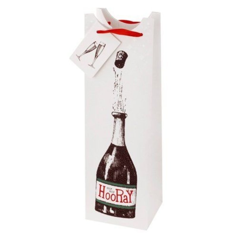 Cakewalk Hip Hip Hooray Single Bottle Wine Gift Bag