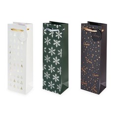 Cakewalk Yuletide Holiday Single Bottle Wine Gift Bag