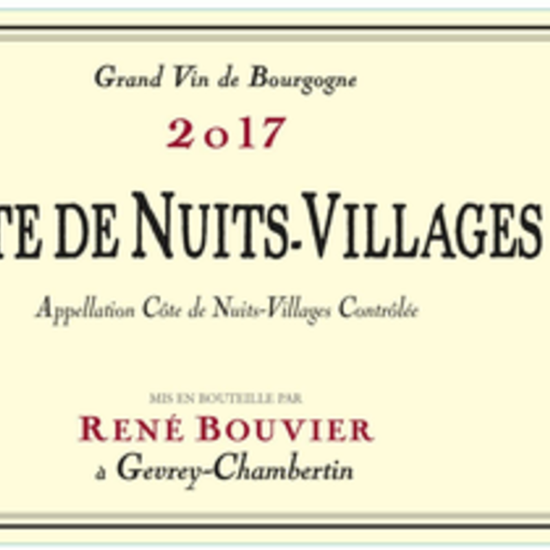 Rene Bouvier Cote de Nuits Villages 2017