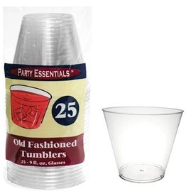 Party Essentials 9oz Old Fashioned Tumblers 25 count