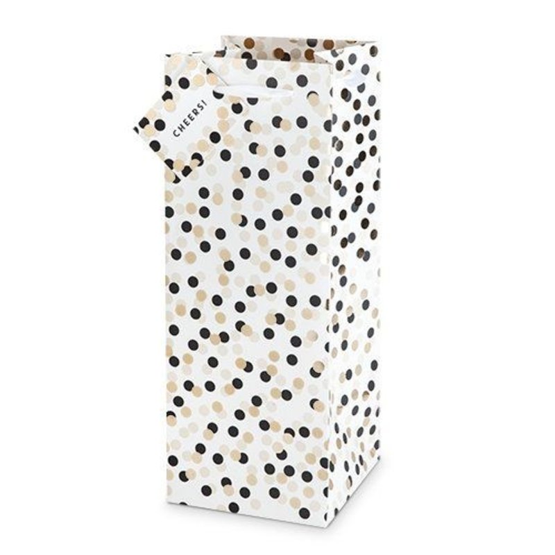 Tuxedo Dots Single Bottle Wine Gift Bag 1.5L