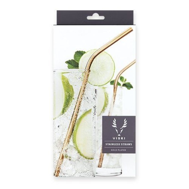 Viski Gold Cocktail Straws