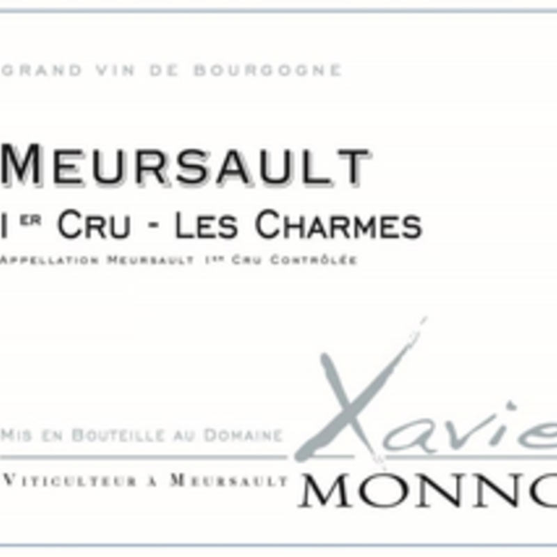 Xavier Monnot Mersault 1er Cru "Les Charmes" 2019