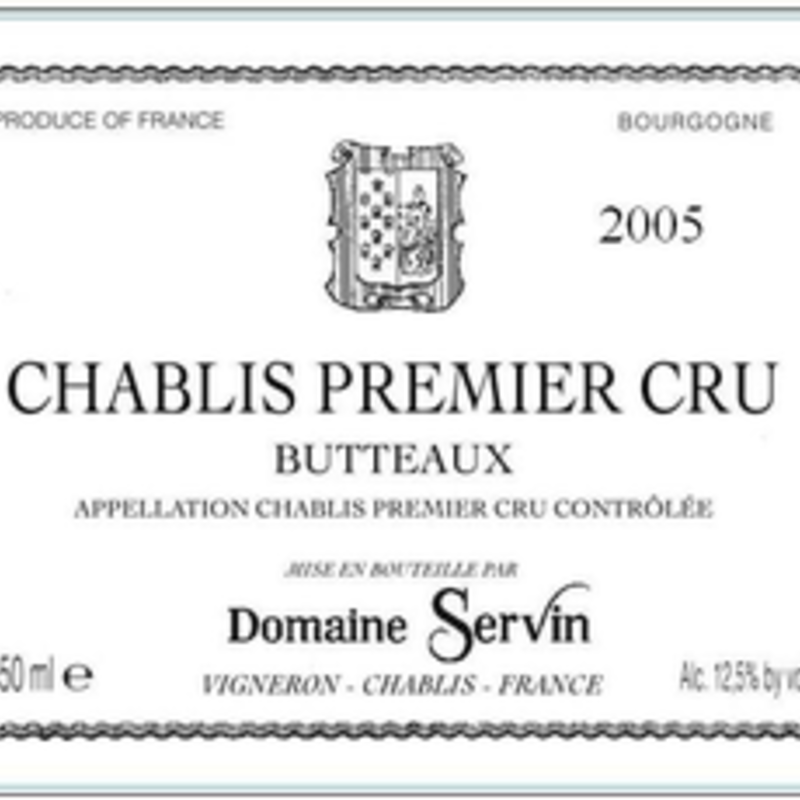 Domaine Servin Chablis 1er Cru Butteaux 2019