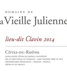 Domaine de la Vieille Julienne "lieu-dit Clavin" Cotes-du-Rhone 2020