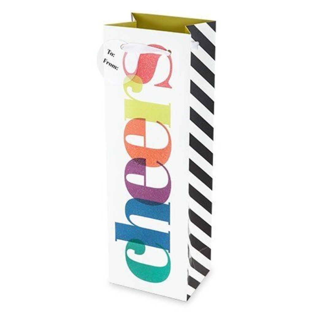 Colorful Cheers Single Wine Gift Bag