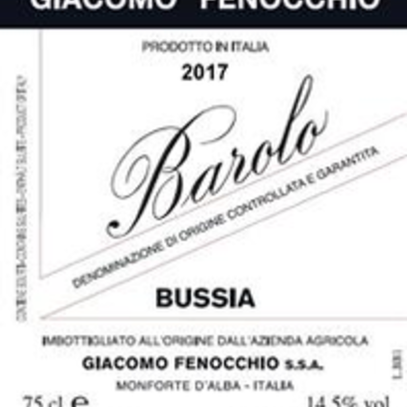 Giacomo Fenocchio Barolo Bussia 2019