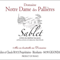Notre Dame des Pallieres "Sablet" Cotes du Rhone Villages 2020