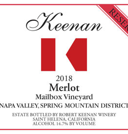 Keenan Merlot Reserve Mailbox Vineyard 2018