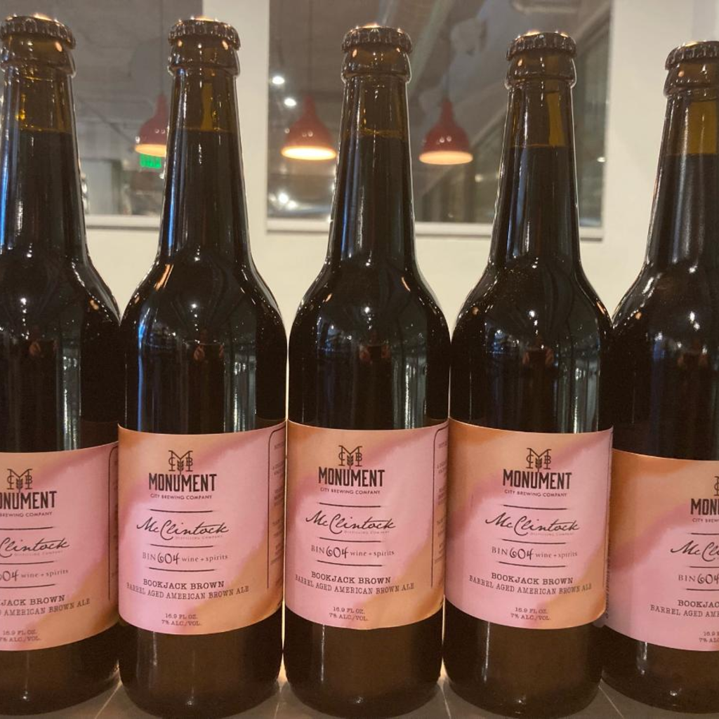 Monument City Brewing, McClintock and Bin 604 Collab - BootJack Brown Ale Bottles