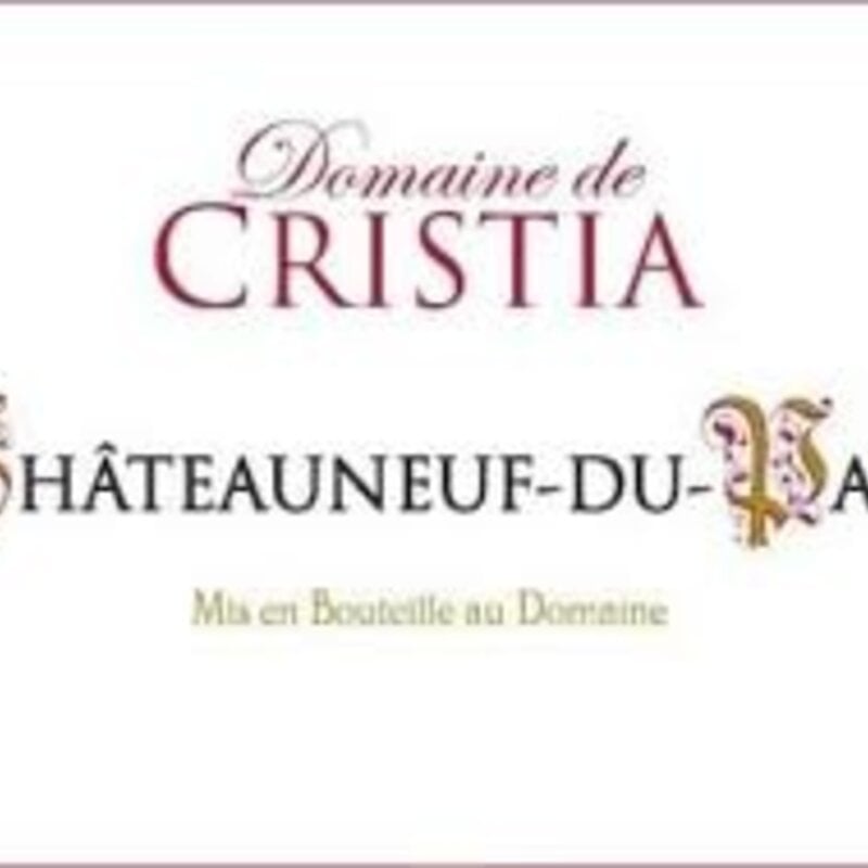 Domaine de Cristia Chateauneuf du Pape 2020