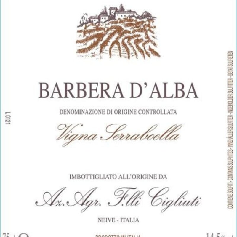 Cigliuti Barbera d'Alba Serraboella 2021