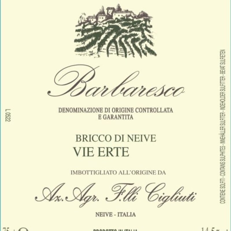 Cigliuti Barbaresco Vie Erte 2020