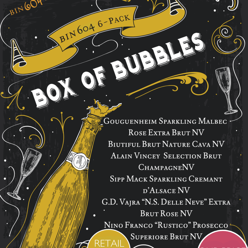 Bin 604 Wine + Spirits Box of Bubbles 2024