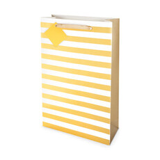 Ritzy Stripe Double Bottle Wine Gift Bag