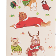 Holiday Dog Single Bottle Wine Gift Bag