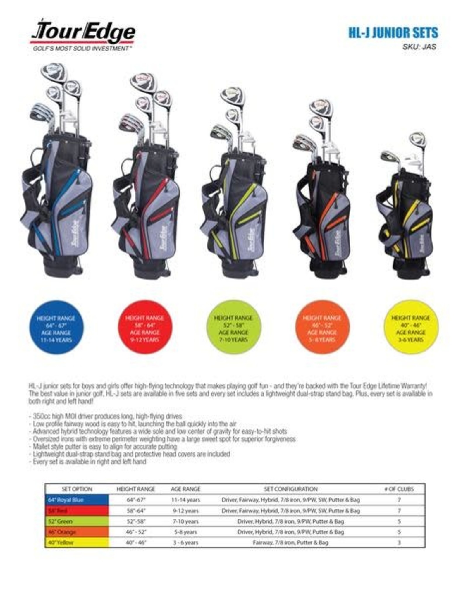 Golf Trends Tour Edge Junior Golf Clubs