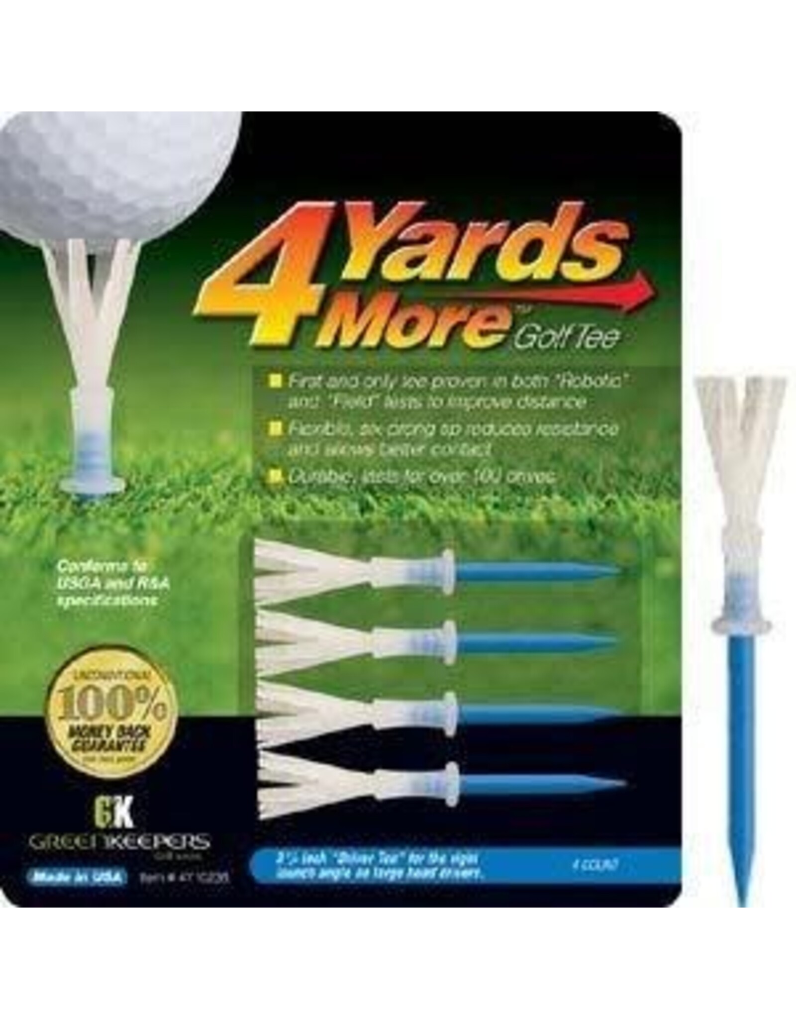 Golf Trends 4 Yards More Golf Tees 3 1/4" Blue