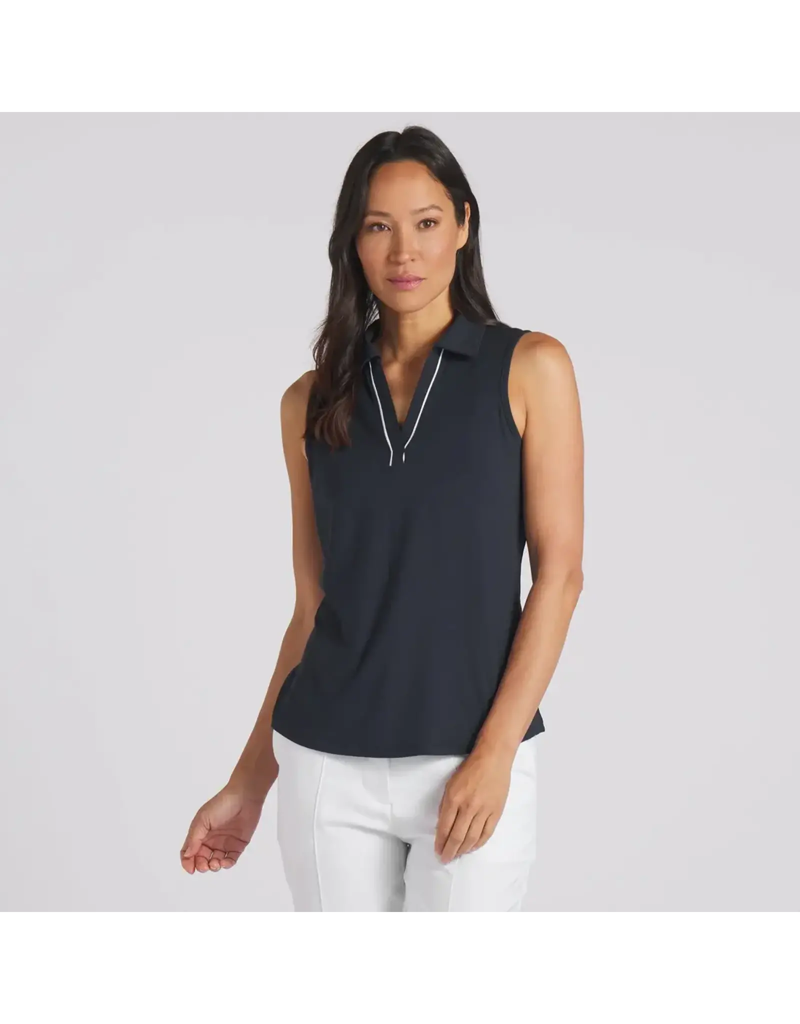 Puma Golf Puma Women's CLOUDSPUN Piped Sleeveless Golf Polo